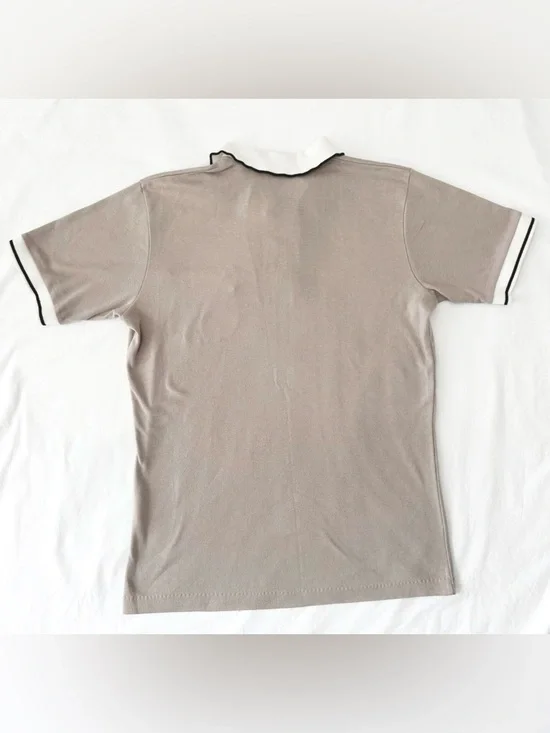 Vintage 80s The Knit-Rite Spirit Pocket Polo Short Sleeve Grey Tall Medium - Picture 2 of 4